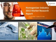 Homogenizer market analysis & forecast