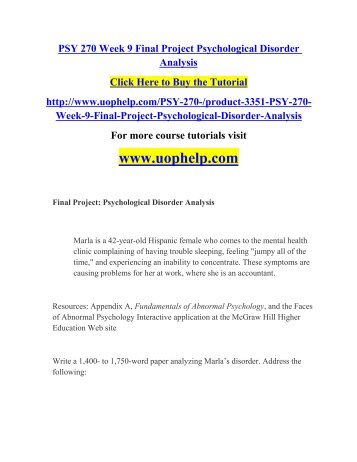 Psy 270 Week 6 Assignment Schizophrenia PowerPoint PPT Presentations