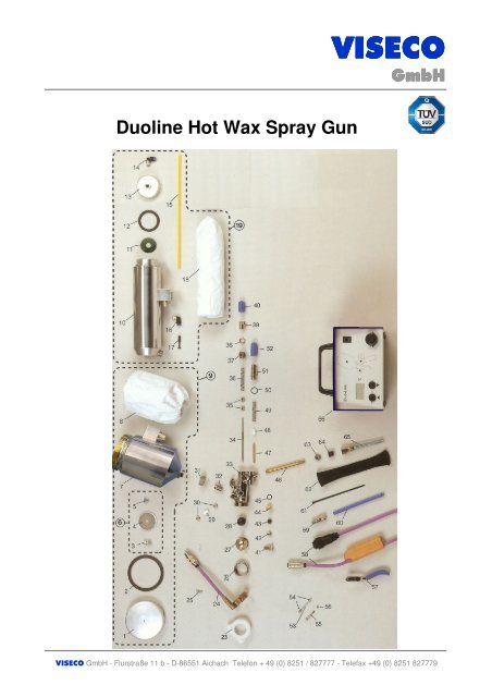 Duoline Hot Wax Spray Gun - VISECO GmbH