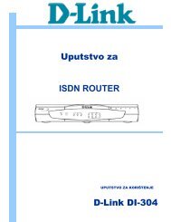 Uputstvo za ISDN ROUTER D-Link DI-304