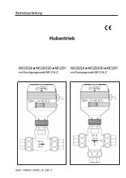 HORA Holter Regelarmaturen - MC25/24_MC25/230_ MC25Y