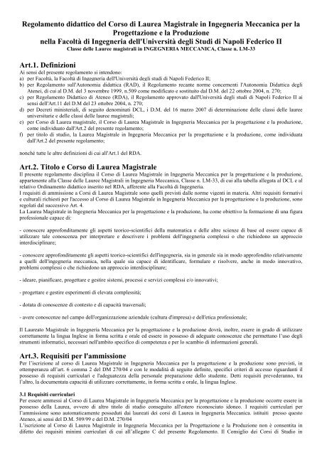 Allegato B - FacoltÃ  di Ingegneria - UniversitÃ  degli Studi di Napoli ...