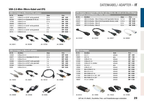 Booklet Kabel & Adapter