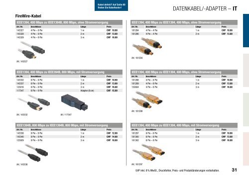 Booklet Kabel & Adapter