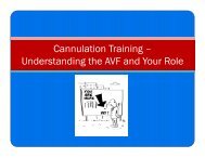 Cannulation Training – Understanding the AVF and Your Role