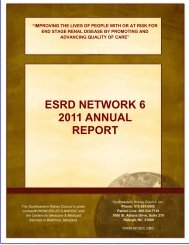 ESRD NETWORK 6 2011 ANNUAL REPORT