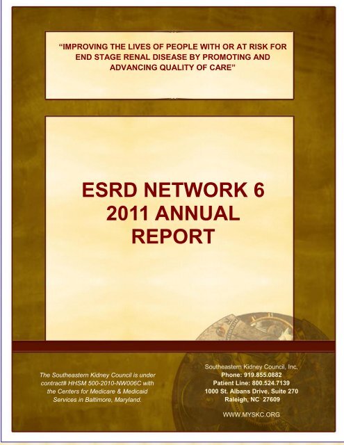ESRD NETWORK 6 2011 ANNUAL REPORT
