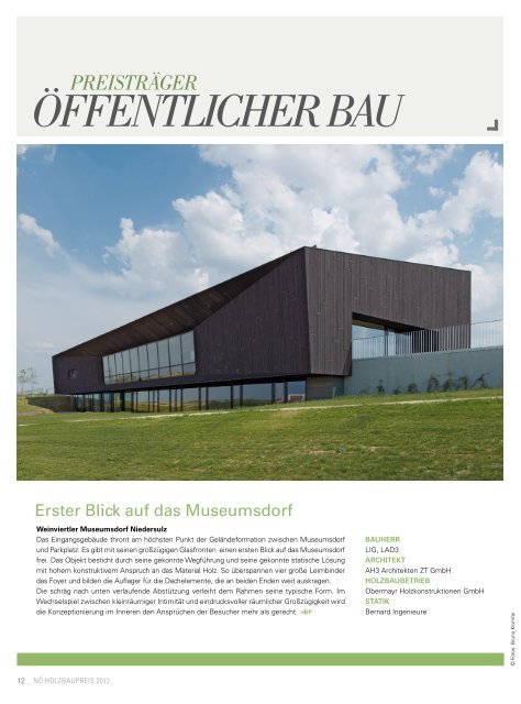 weitere einreicHungen ein - Niederösterreichischer Holzbaupreis