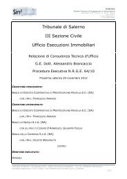 Tribunale di Salerno III Sezione Civile Ufficio Esecuzioni Immobiliari