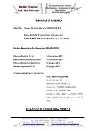 TRIBUNALE DI SALERNO RELAZIONE DI CONSULENZA TECNICA