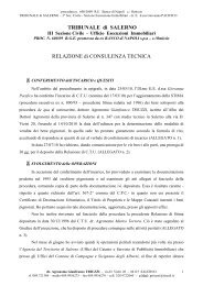 TRIBUNALE di SALERNO RELAZIONE di CONSULENZA TECNICA