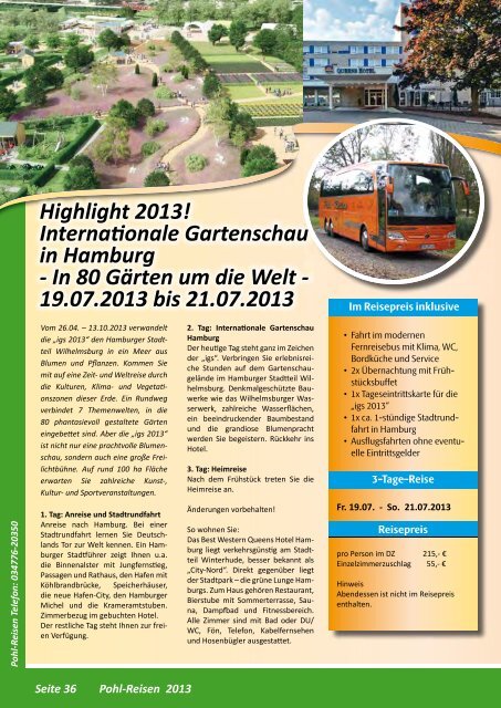 Jahreskatalog Pohl-Reisen 2013