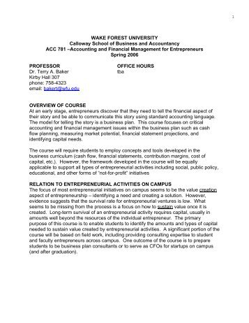 ACC 780 syllabus spring 2006.pdf - Wake Forest University