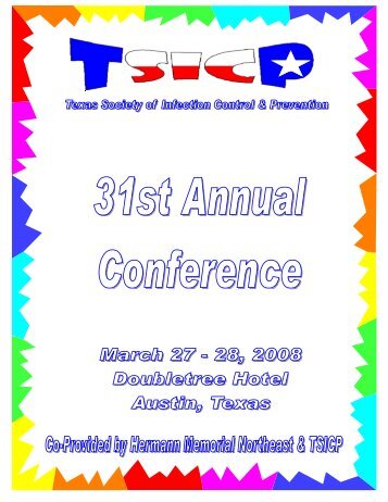 brochure for conference 08website - TSICP Texas Society of ...
