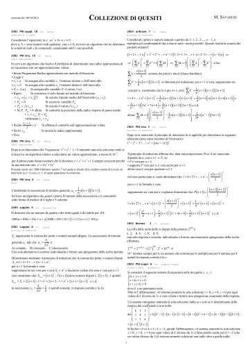 x - Pagina del prof M. Savarese