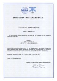 SERVIZIO DI TARATURA IN ITALIA - AQM