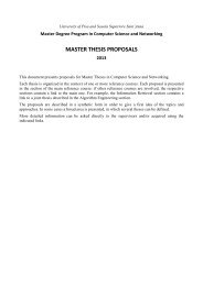 MASTER THESIS PROPOSALS