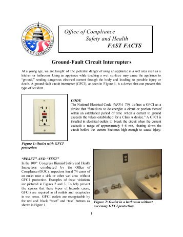 Fast Facts - Ground-Fault Circuit Interrupters - Office of Compliance