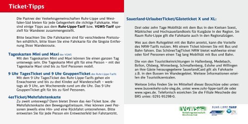 ZRL - Tourenvorschläge zwischen Ruhr und Lenne - Mit dem ...