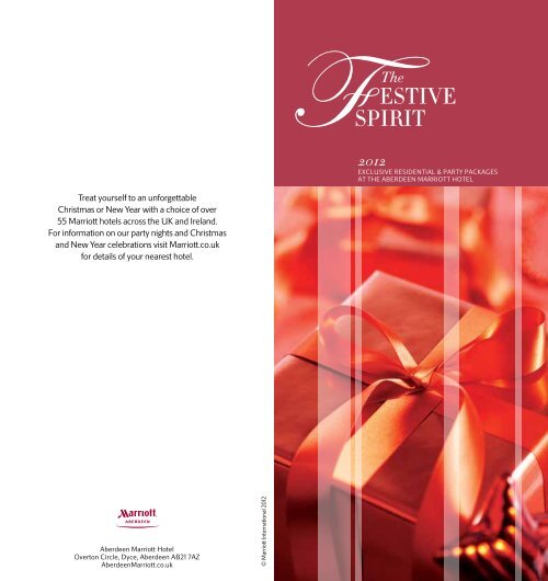 Festive Brochure 2012 - Marriott Hotels