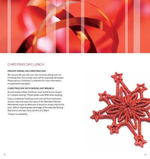 Festive Brochure 2012 - Marriott Hotels