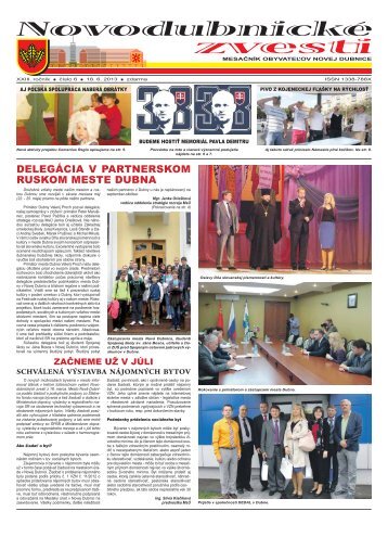 Novodubnické zvesti - Mesto Nová Dubnica