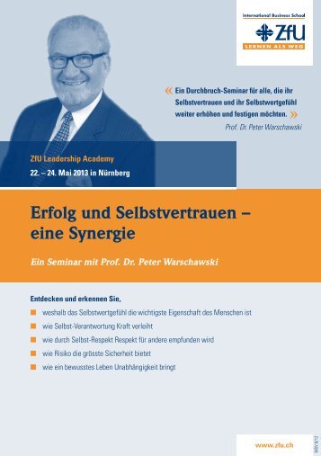 Erfolg und Selbstvertrauen – eine Synergie - ZfU - International ...