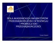 PRZEDSIĘBIORCZOŚCI W ROZWOJU I PROMOCJI IDEI PRZEDSIĘBIORCZOŚCI