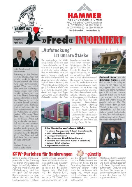 Fred« INFORMIERT - Hammer Abbundtechnik GmbH