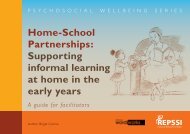 Home-School Partnerships Supporting informal learning at home in the early years