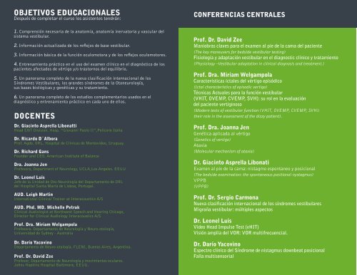 OBJETIVOS EDUCACIONALES DOCENTES