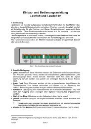 Einbau- und Bedienungsanleitung i-switch und i-switch br - XR1