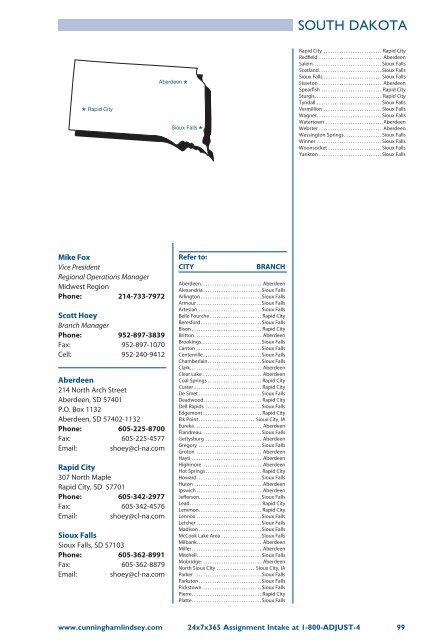 Cunningham Lindsey Office Directory