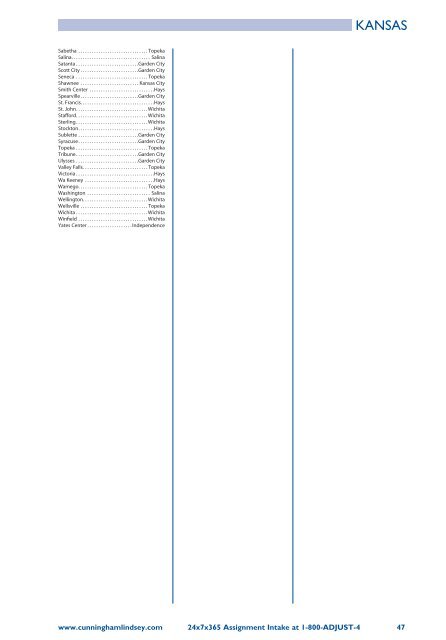 Cunningham Lindsey Office Directory