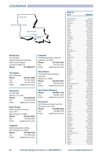 Cunningham Lindsey Office Directory