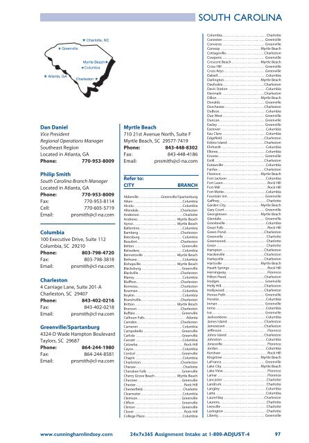 Cunningham Lindsey Office Directory