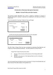 Gross Profit as the Sum Insured - Cunningham Lindsey