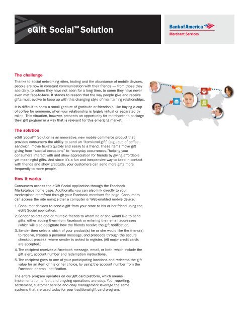 eGift Social - Brochure (PDF) - Bank of America Merchant Services