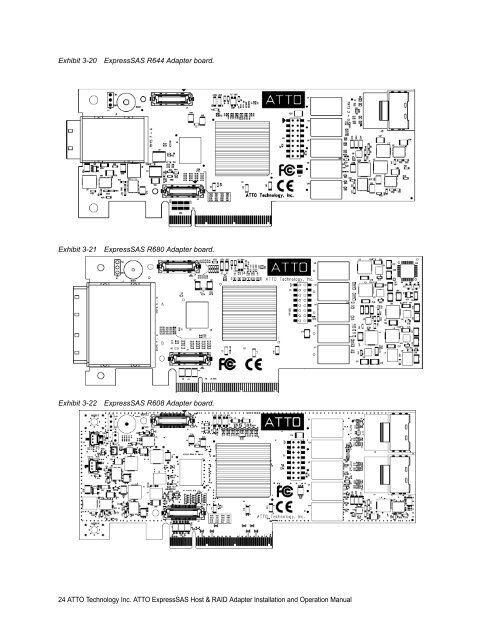 ATTO ExpressSAS Host and RAID Adapter Installation and Operation Manual