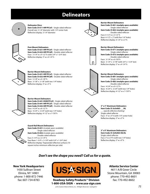 Roadway Safety Products