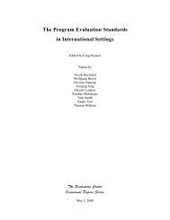 The Program Evaluation Standards in International Settings