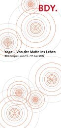 Yoga – Von der Matte ins Leben Programm - BDY