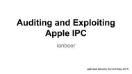 Auditing and Exploiting Apple IPC