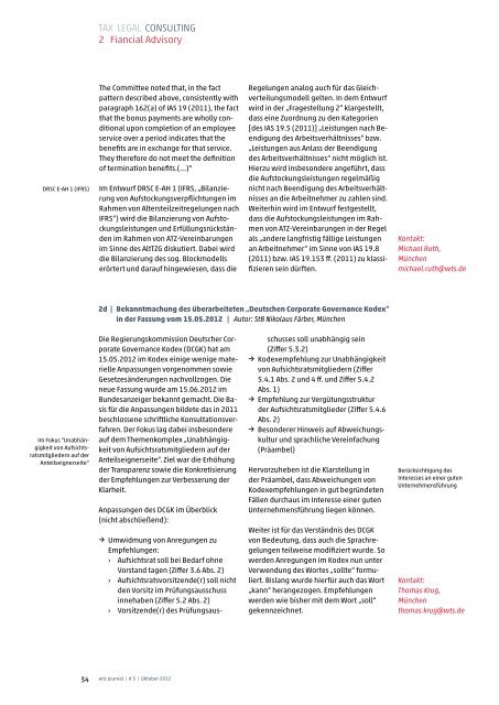 WTS Journal 03/012 - WTS Aktiengesellschaft ...