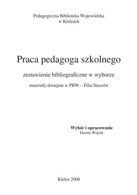 Praca pedagoga szkolnego