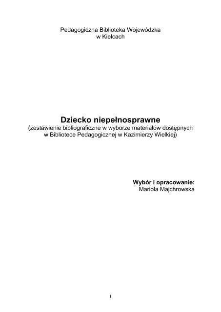 Dziecko niepełnosprawne