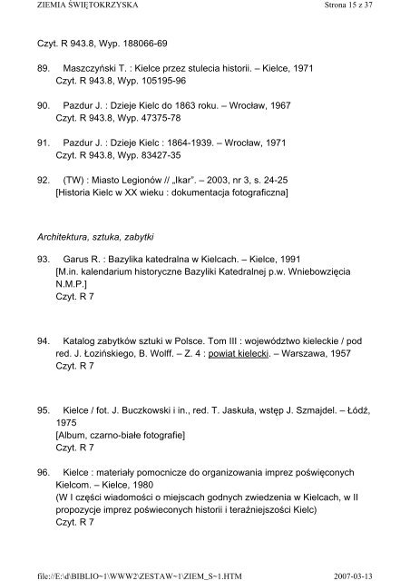 Ziemia świętokrzyska - Pedagogiczna Biblioteka Wojewódzka w ...