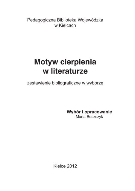 Motyw cierpienia w literaturze