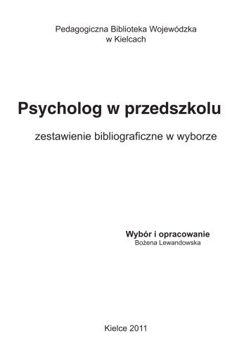 Psycholog w przedszkolu