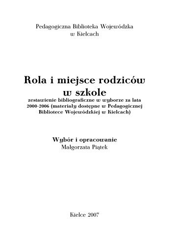 Rola i miejsce rodziców w szkole